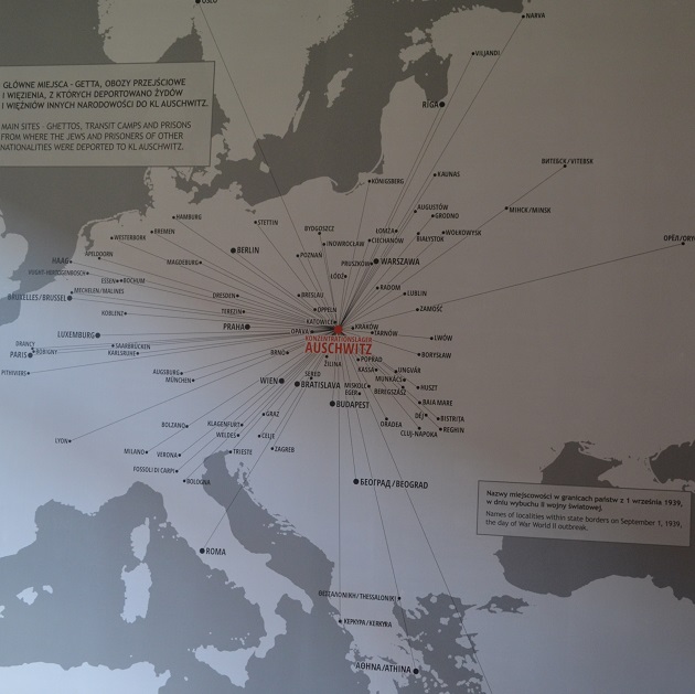 Mappa che indica i luoghi dai quali provenivano i prigionieri